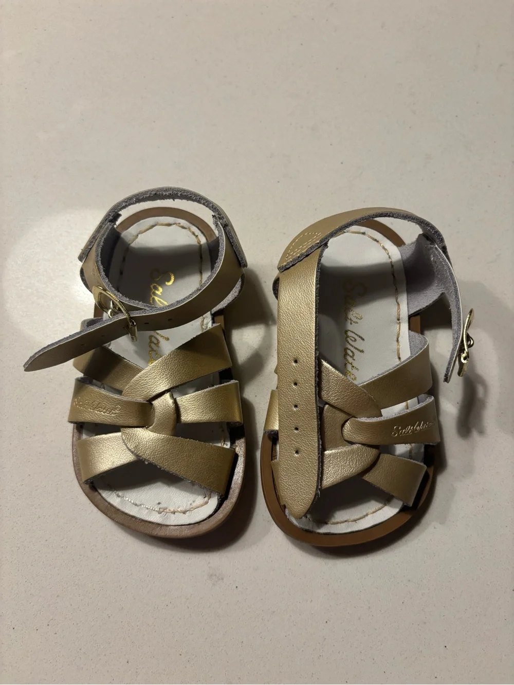 NWOT Gold Salt Water Sandals Baby Sandals